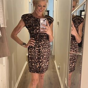 AX Paris Leopard Print Cap Sleeve mini dress.